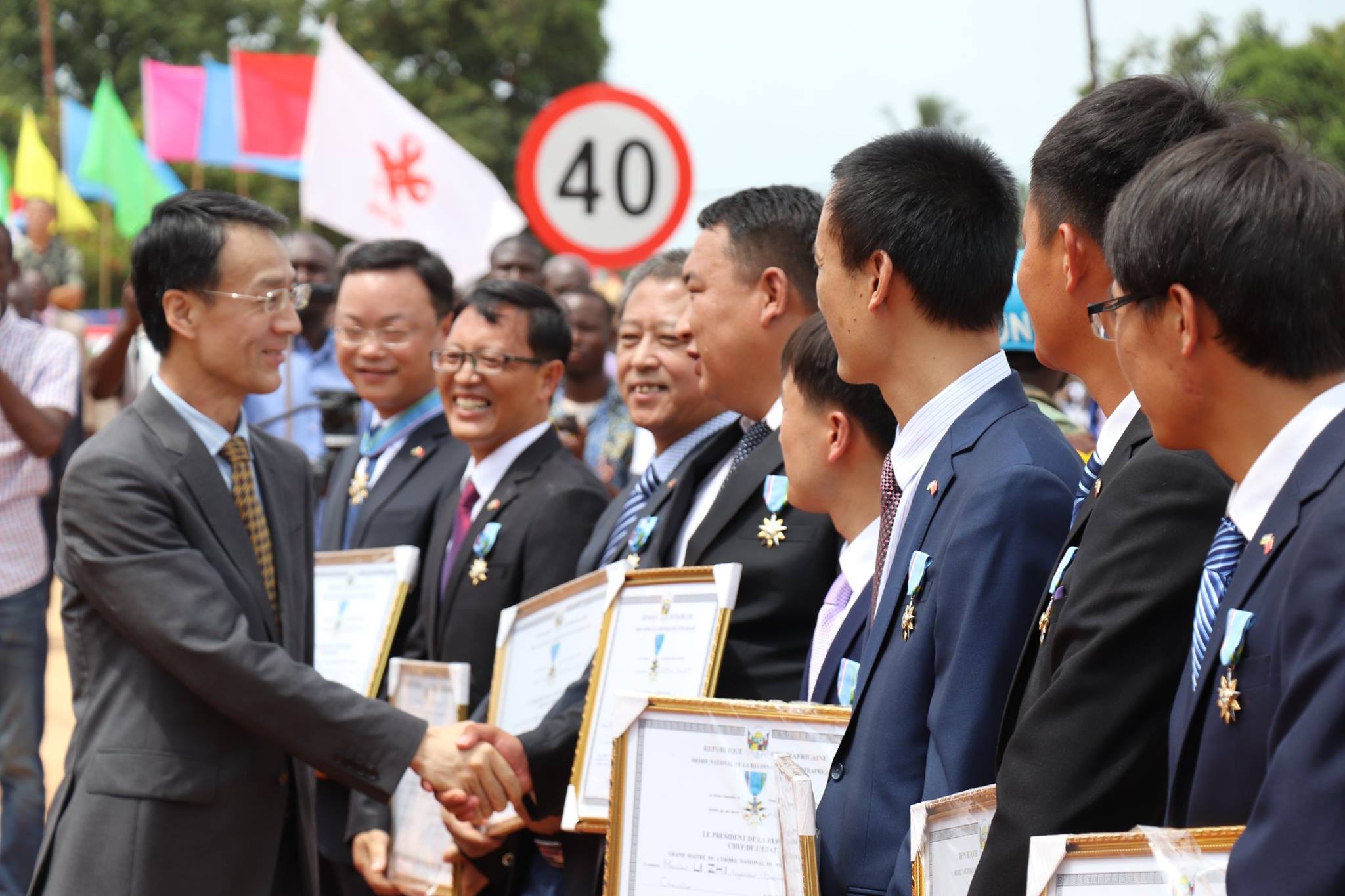 Inauguration du Pont Sapéké à Bangui