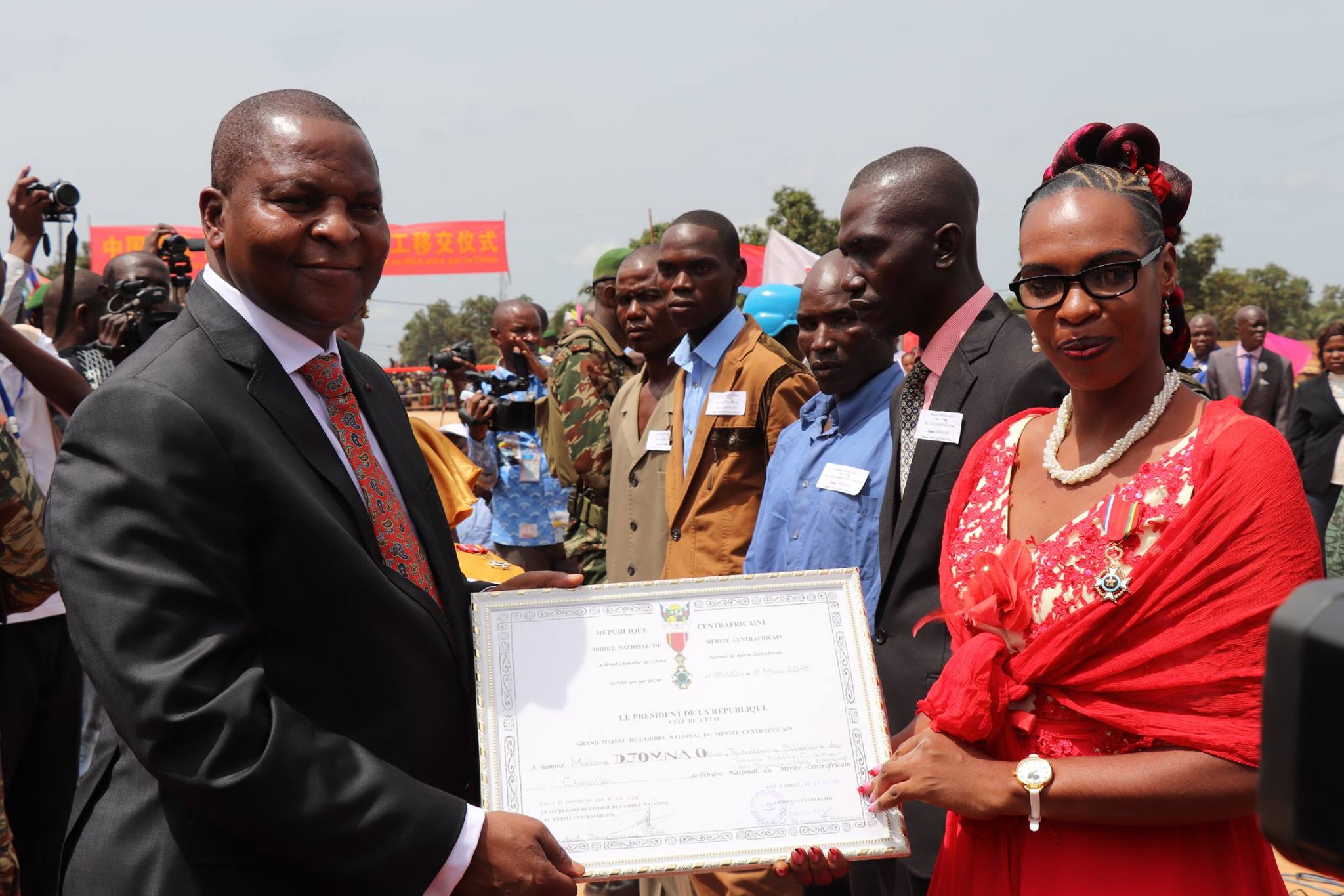 Inauguration du Pont Sapéké à Bangui